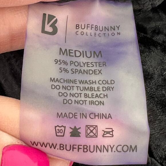 BuffBunny Velvet Cropped Glam Tank Top Black Adjustable Straps Size M Y2K NWT - Picture 8 of 11